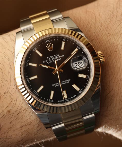 rolex oyster perpetual datejust on wrist|rolex datejust two tone 41mm.